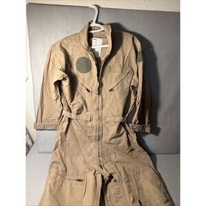 US  Pilot Military Coverall Flyers Desert Tan Jumpsuit 40regularKhaki